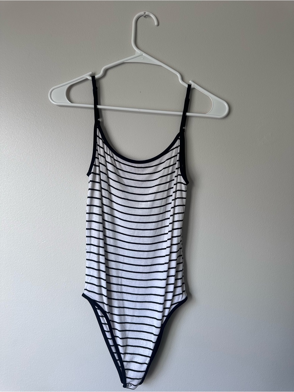 About A Girl Black & White Striped Tank Top